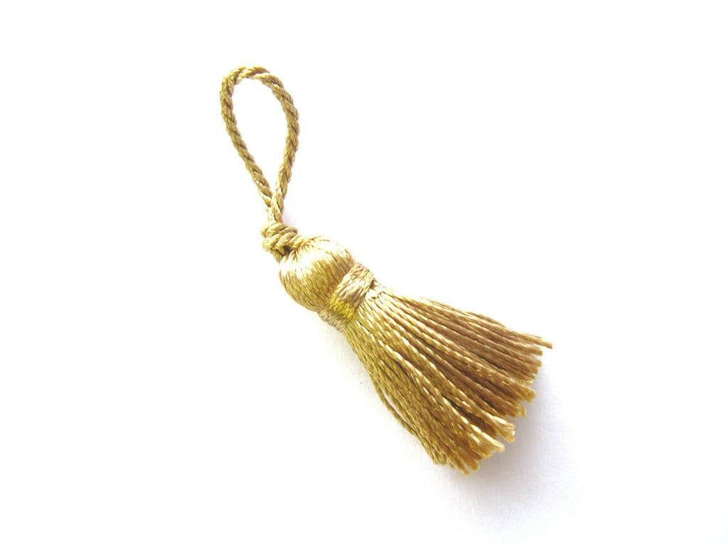 10 Mini craft tassels Small 3 5cm 2cm loop long decorative Key cushion